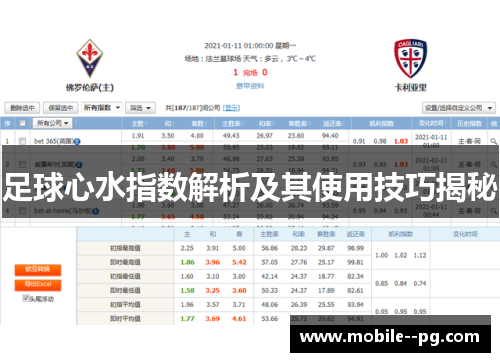 足球心水指数解析及其使用技巧揭秘