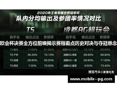 欧会杯决赛全方位前瞻揭示赛程看点历史对决与夺冠悬念